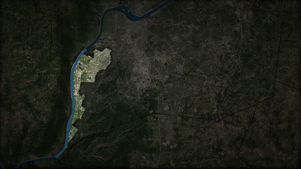 Kentucky House of Representatives District 44 boundaries prior to 2020 Census